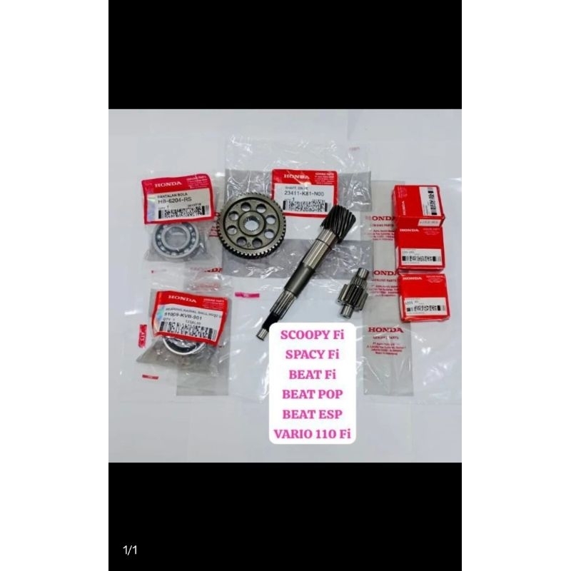 GIGI GIR RASIO CVT BEAT Fi BEAT POP BEAT ESP VARIO 110 Fi SCOOPY Fi SPACY Fi HONDA K81 SET LAHER