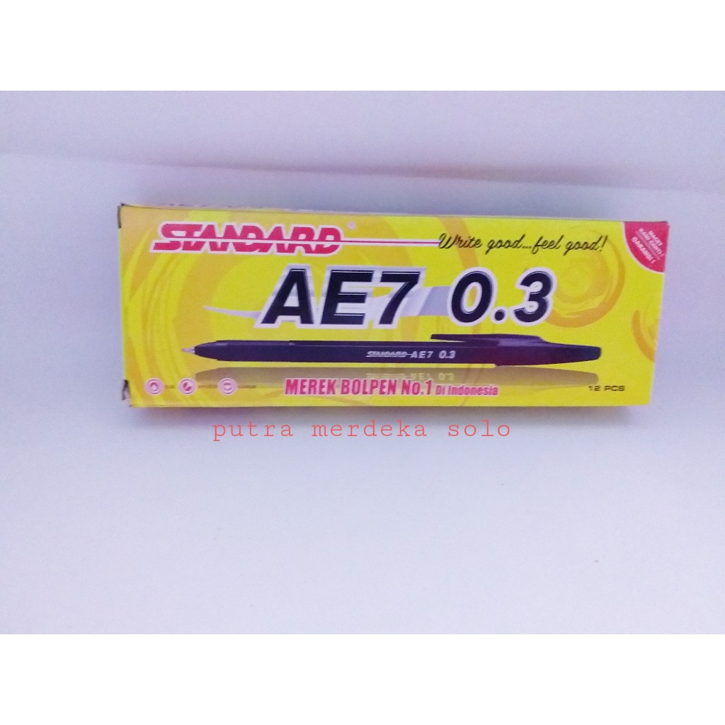 

Ballpoint, Bolpen, Pulpen Standard AE-7 0.3 Hitam