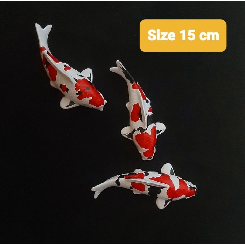 patung ikan koi 15 cm souvenir dekorasi miniatur replika pajangan dekorasi aksesoris