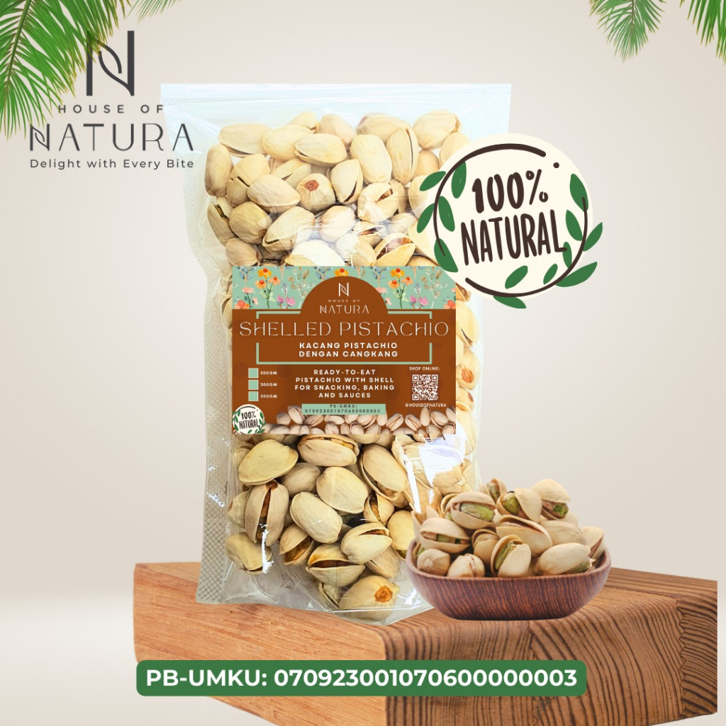 

Kacang Pistachio Premium (size: 250gr/500g/1kg) - Camilan Sehat, Bahan Almond Milk, Granola, Baking dan Makan Penutup - 100% Alami dan Gurih, Tanpa Bahan Pengawet - Beli Sekarang!