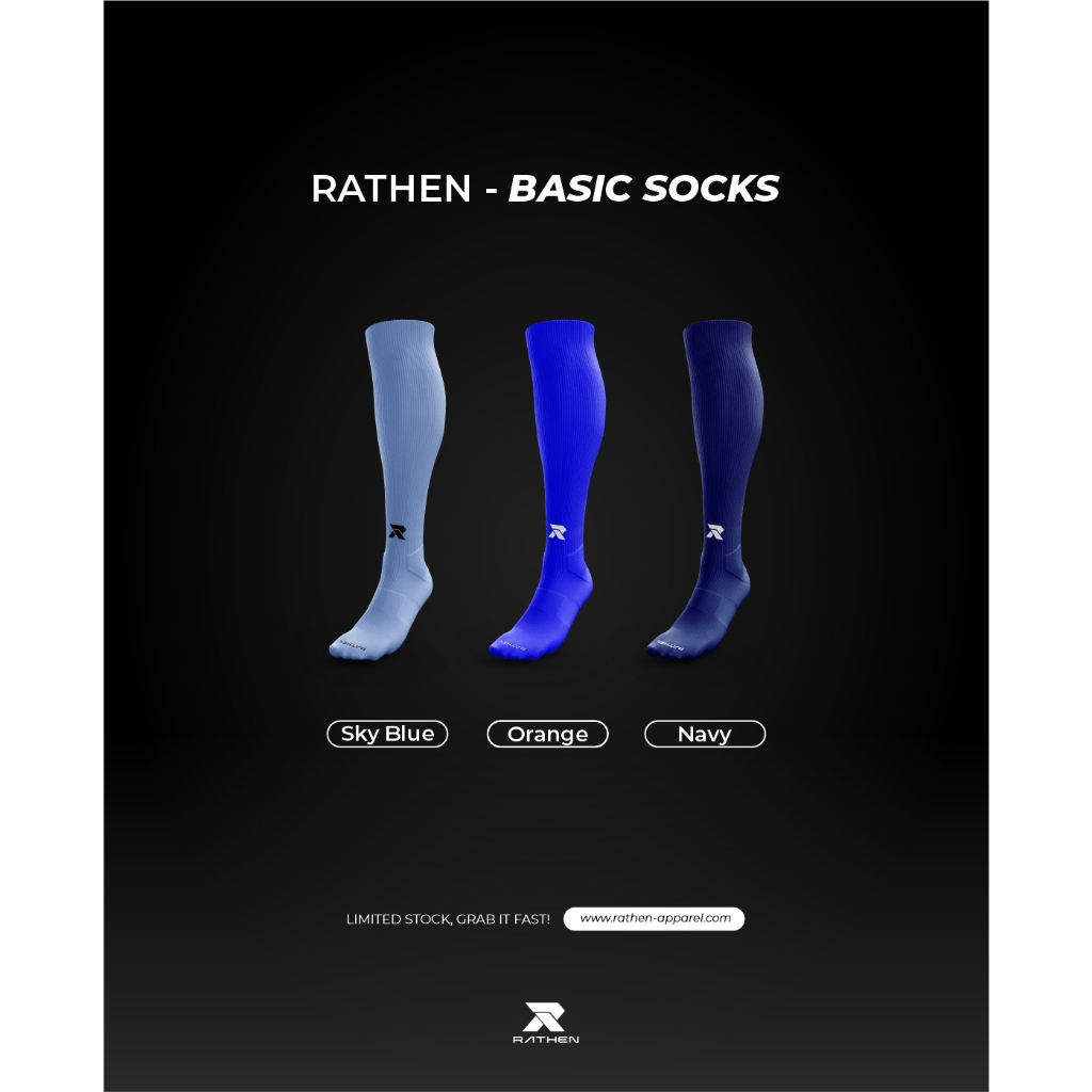 RATHEN - Basic Socks Dark Green / Kaoskaki Bola Hijau Gelap