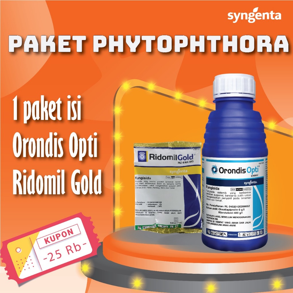 PAKET PHYTHOPTHORA SYNGENTA = Ridomil gold 100gr, Orondis opti 500ml
