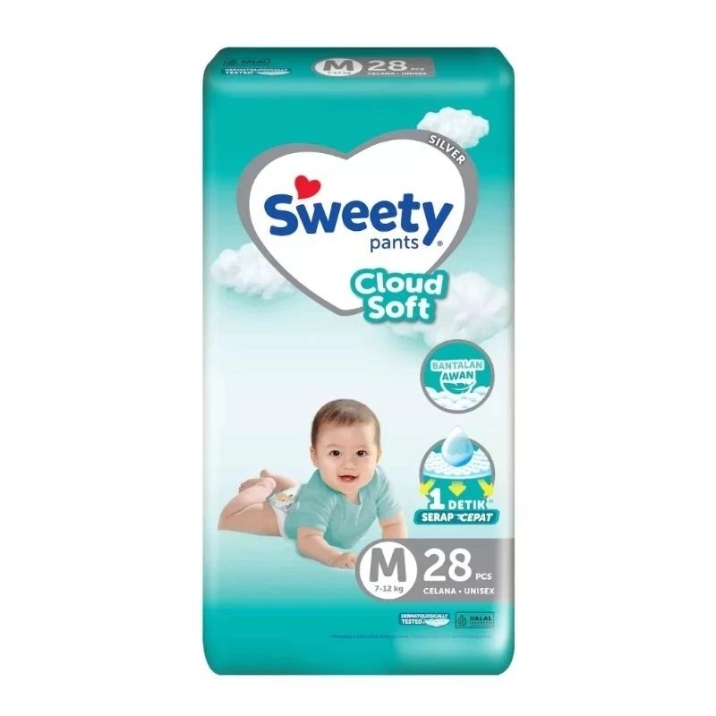 Sweety Silver Pants M 28 M28 Popok Celana