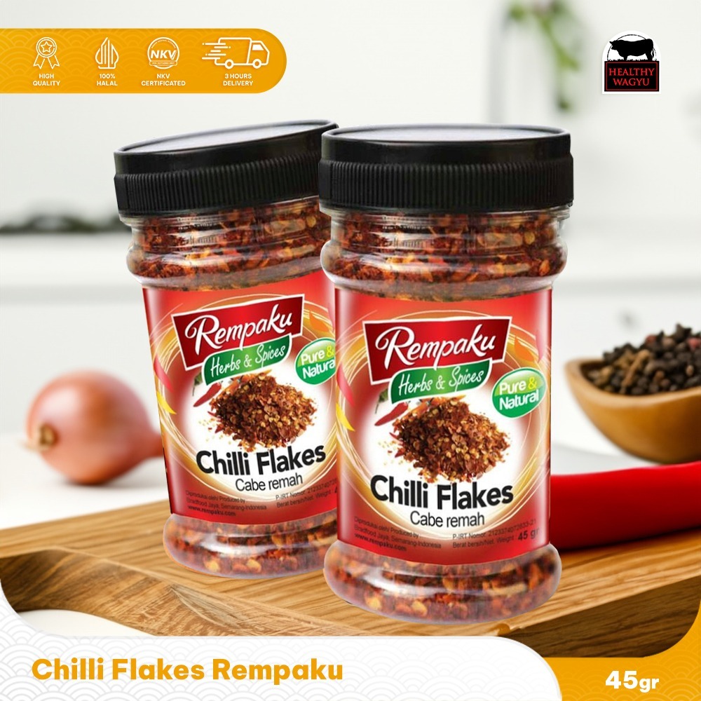 

Chilli Flakes/ Cabe Bubuk / Remah Cabe 45 Gram HealthyWagyu