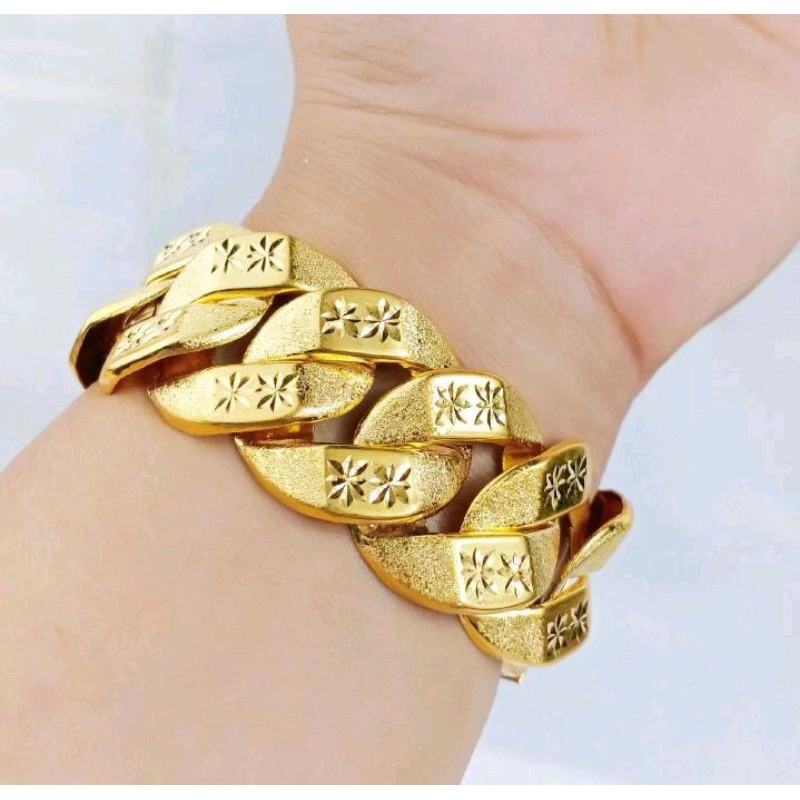 Gelang lipan sisik naga model 50 gram motif bintang