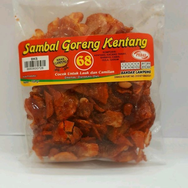 

Sambal Goreng Kentang Aneka Sari Rasa 68 Lampung Kemasan Bungkus 150g