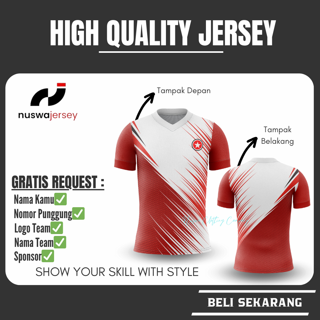 Jersey Badminton Indonesia Jersey Anak dan Dewasa Gratis Custom  Full Printing