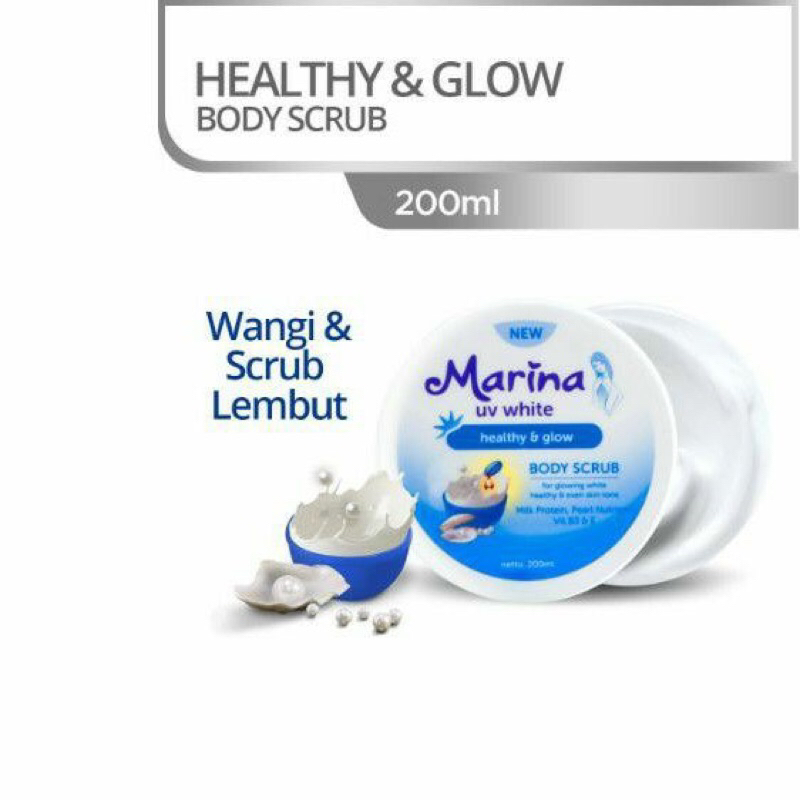 Marina Uv White Body Scrub Biru