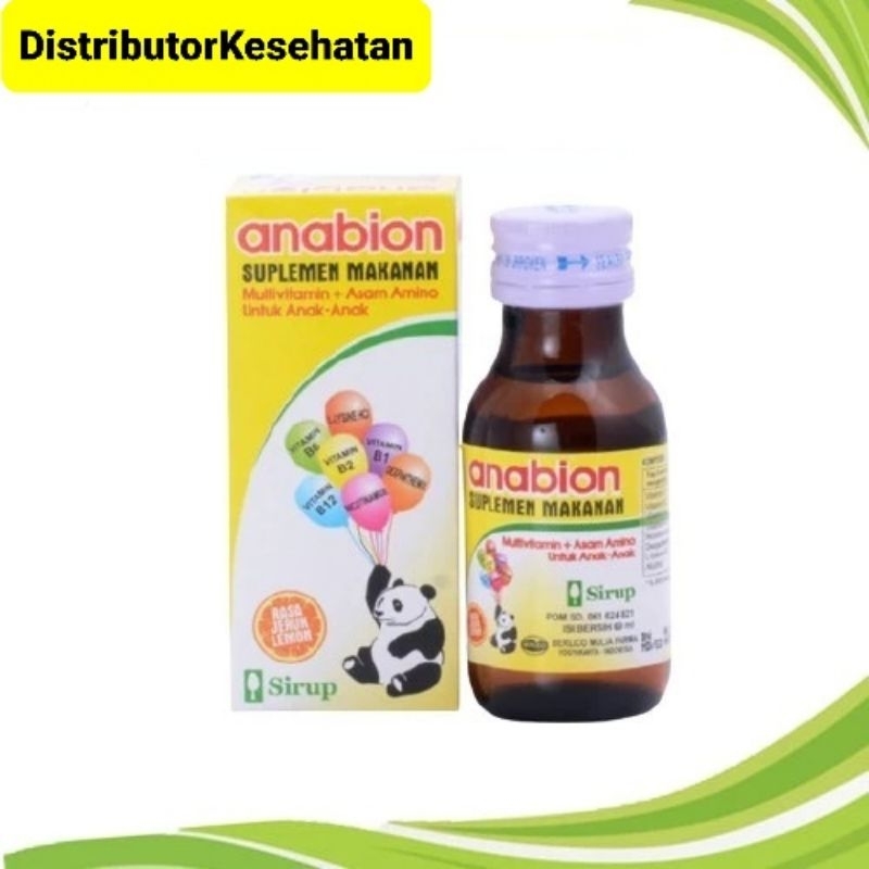 Anabion Sirup 60 ml Multivitamin Syrup Suplemen Makanan Anak Vitamin Botol Cair Murah