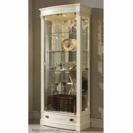 bufet pajangan kayu jati