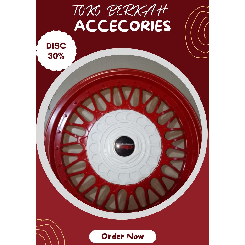"Tutup Dop Velg Mobil Ring 14 - Dop Velg Kaleng Mobil Ring 14 - Dop Velg Mobil Ring 14 - 1 SET DOP R