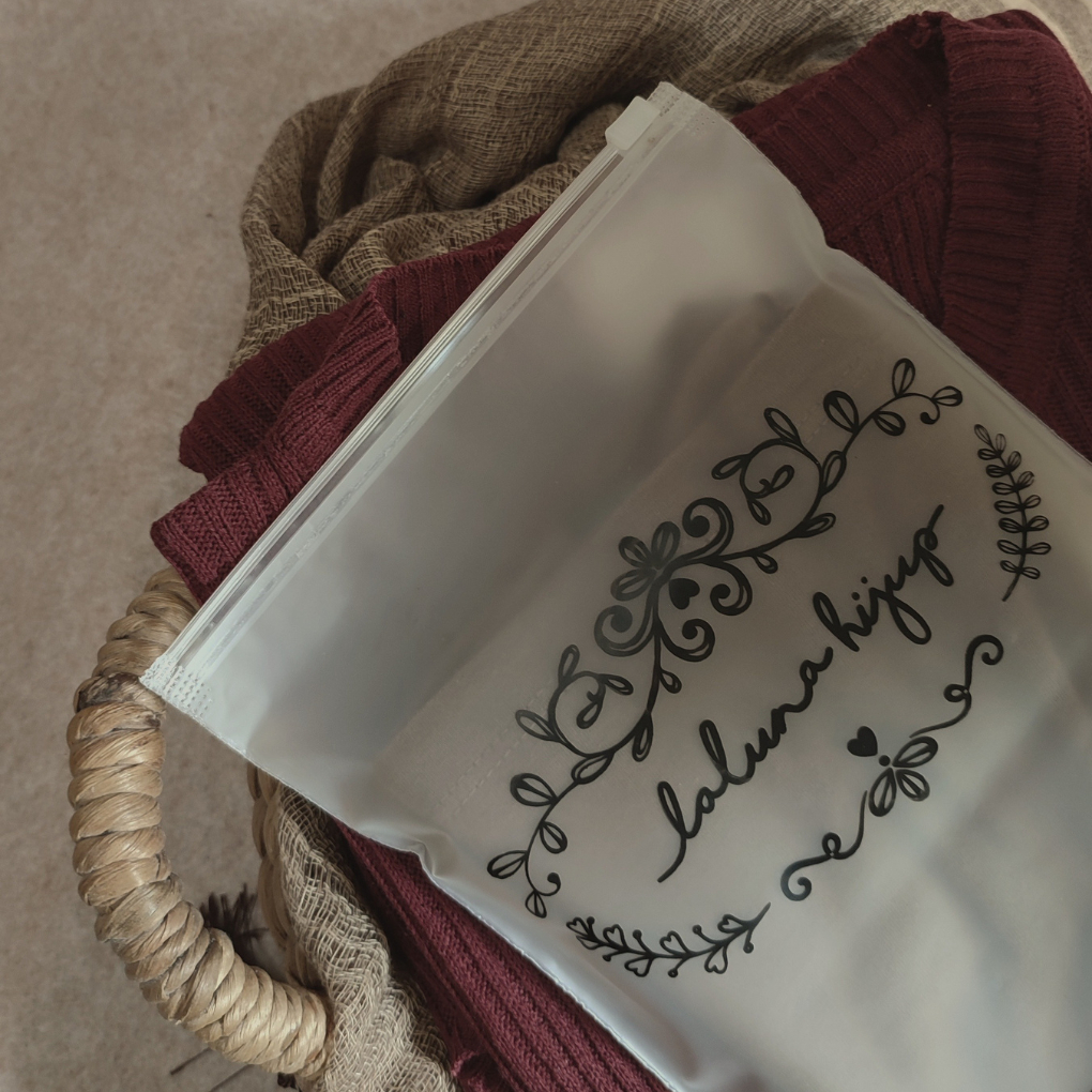 ZIPPER CUSTOM PE TEBAL 200mc PORTRAIT SIZE KECIL / ZIPPER BAG / ZIPPER POUCH / ZIPPER STORAGE BAG / 