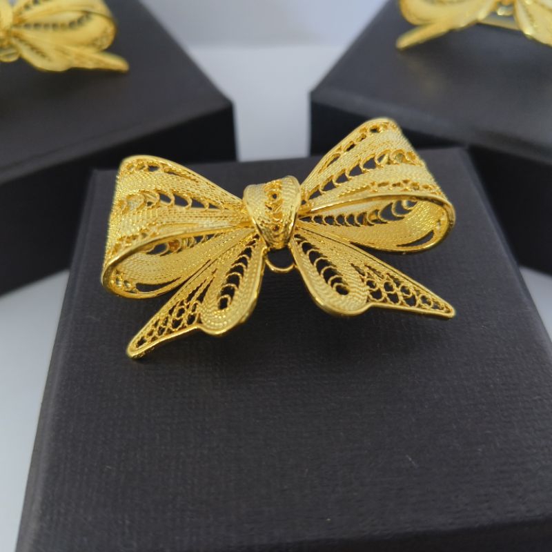 bros pita lapis emas 24k kualitas premium asli kerajinan tangan bros hijab bros kebaya bros emas