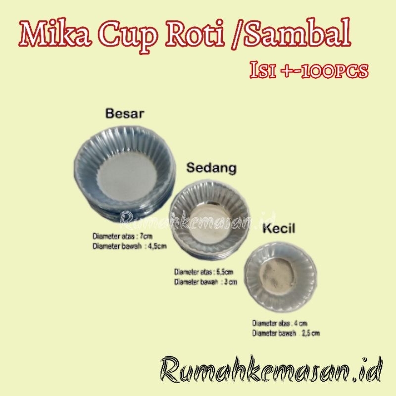 [100PCS] Mika Cup Roti ukuran kecil dan sedang / Mika cup sambal ukuran kecil dan sedang