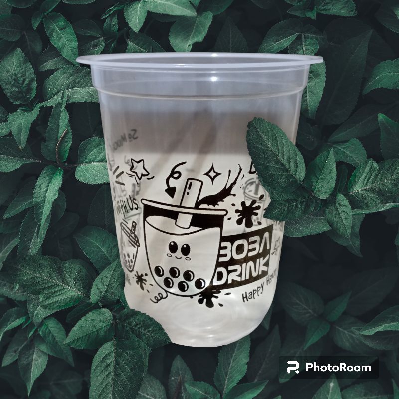 

Gooku 28 Store Cup Plastik Motif Boba 14Oz & 16Oz (Harga /Pack Isi 50)