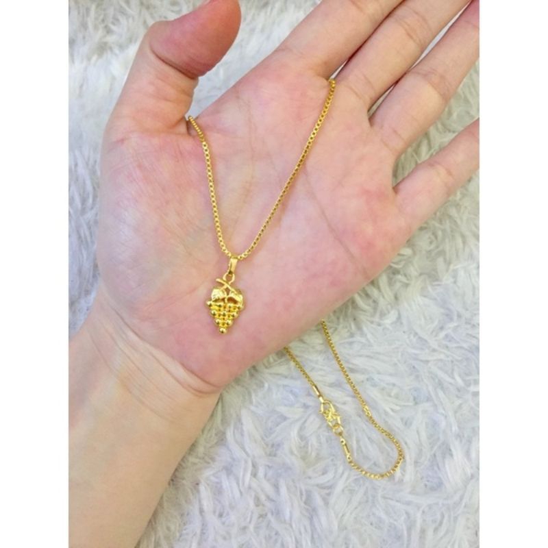 KALUNG ITALY LIONTIN ANGGUR YXY KUNING EMAS
