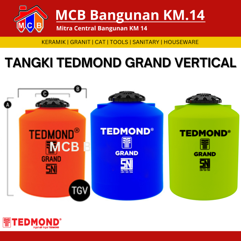 TANGKI AIR TEDMOND / TANDON AIR / TOREN AIR  TANGKI AIR TEDMOND GRAND VERTICAL - TANGKI AIR TEDMOND 