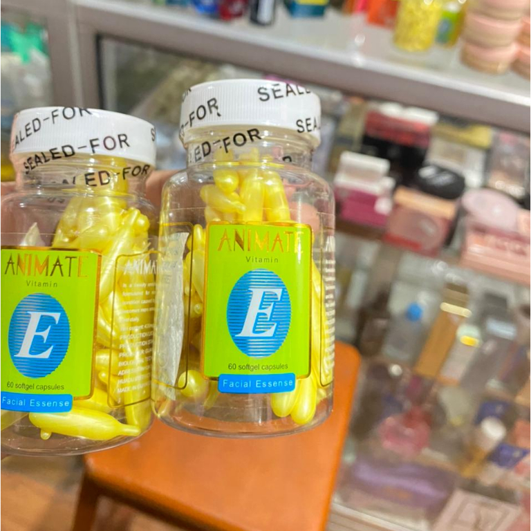 Animate Facial Essence Serum Vitamin E Asli 100% Original BPOM dan Halal isi 60 kapsul