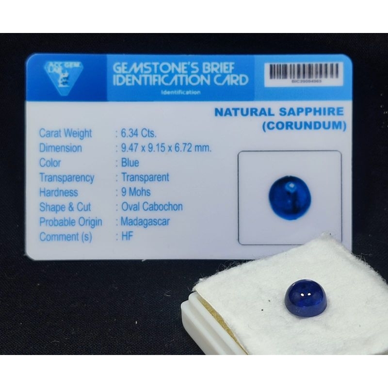 ASLI BATU BLUE SAFIR OVAL BERSERTIFIKAT MEMO LAB ASLI NATURAL