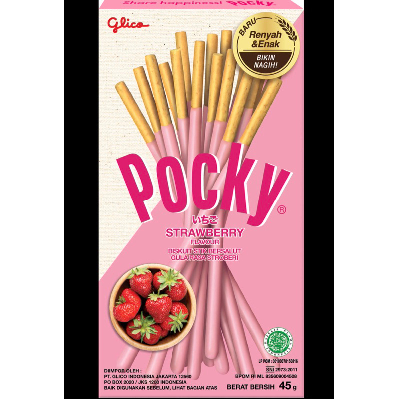 

Glico Pocky Biskuit Stik Strawberry 45gram