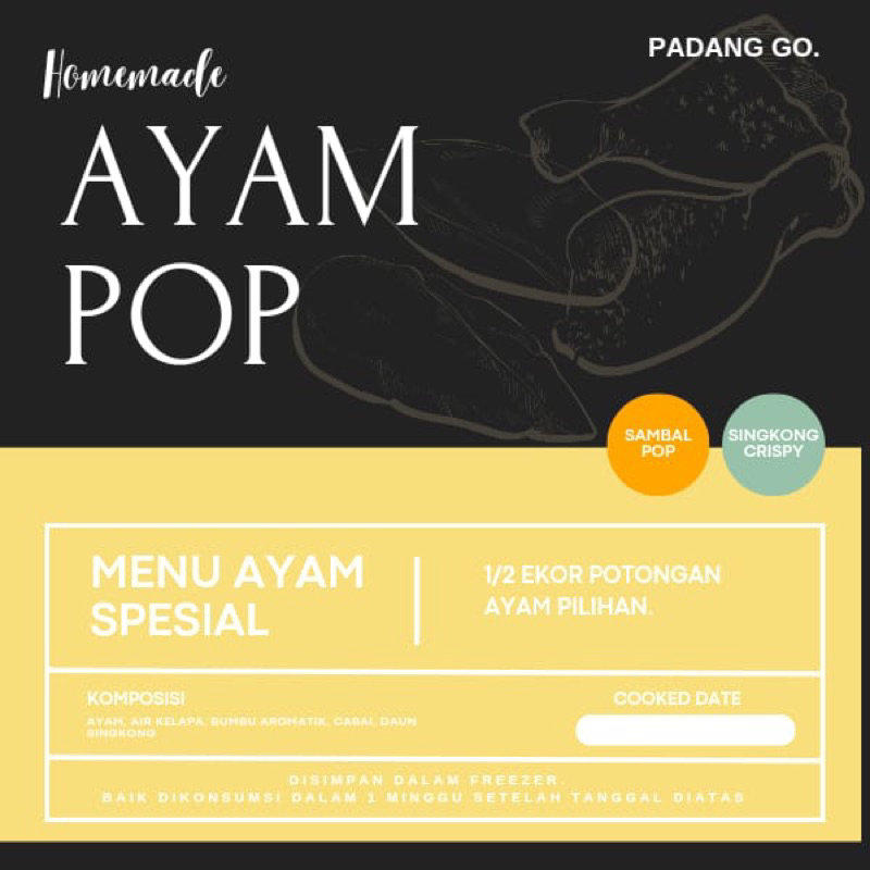 

AYAM POP / Lauk Siap Saji / Lauk Ayam Pop