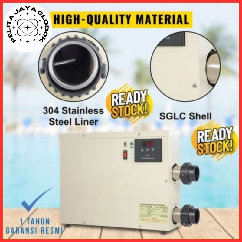 heater elektrik 5,5 kw pemanas air kolam renang spa primapro heater