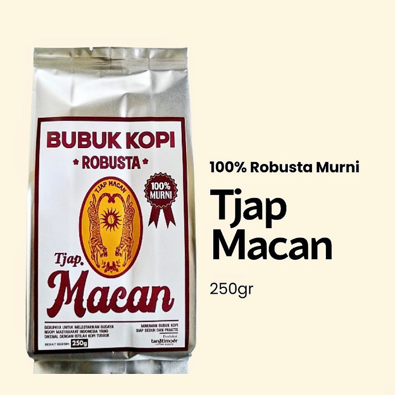 

BUBUK KOPI TJAP MACAN ROBUSTA MURNI 250g