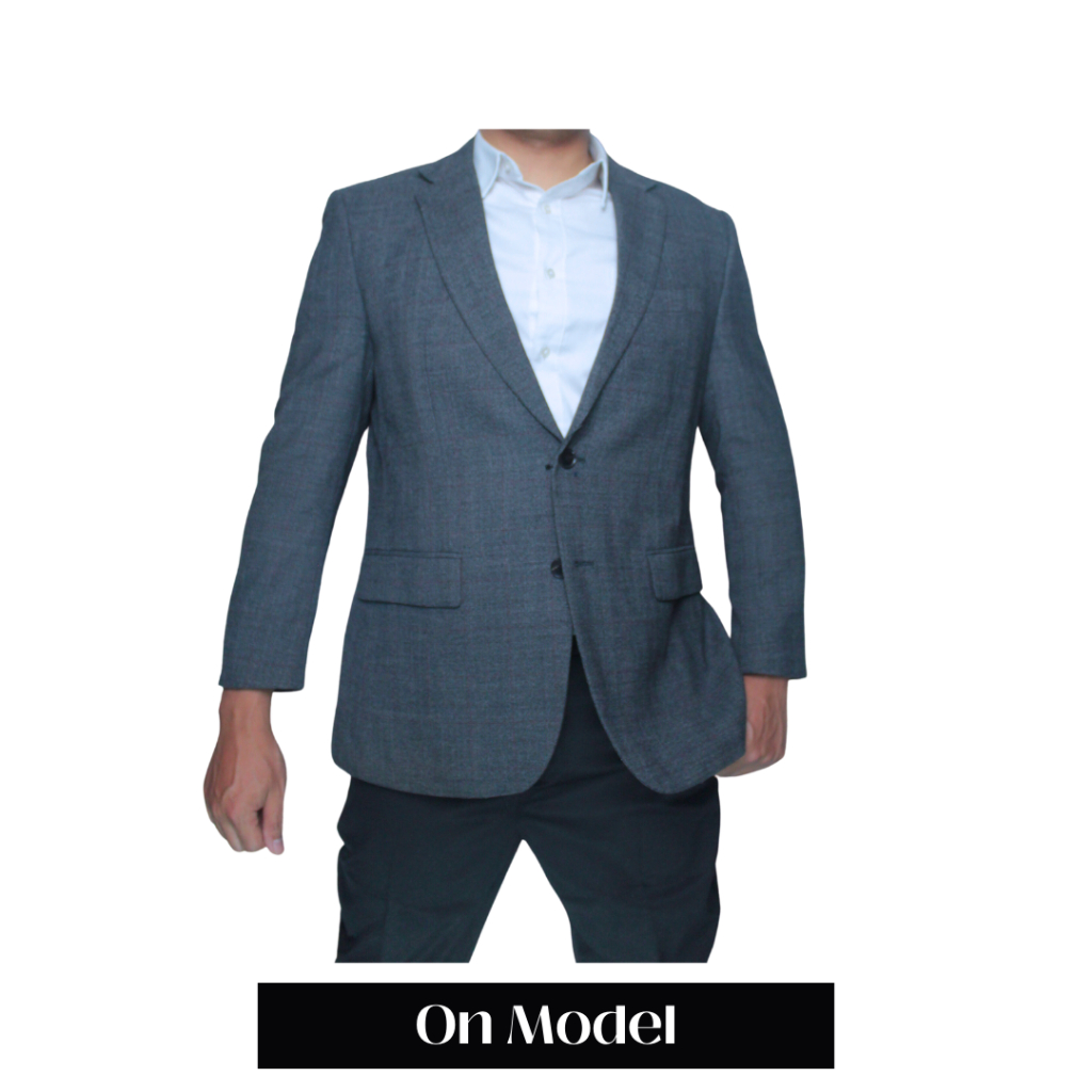 Jas / Blazer Pria Abu Tua Merk Trugen Soft (XL)