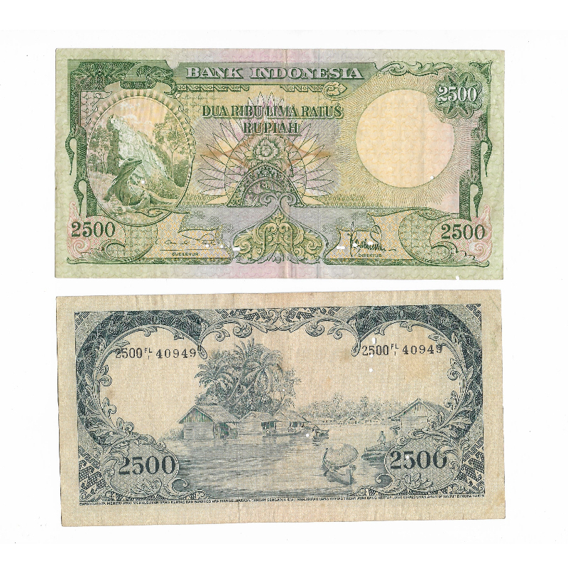 Uang kuno Indonesia 2500 Rupiah 1957 Seri Hewan Fair