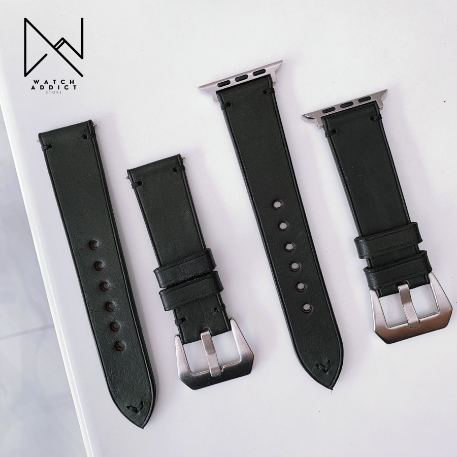 Strap apple watch iWatch tali jam samsung galaxy watch 22mm IWO kulit asli leather original series 9