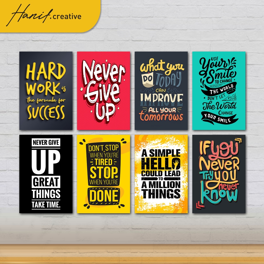 Hiasan Dinding Poster Kayu MDF - Poster Quotes