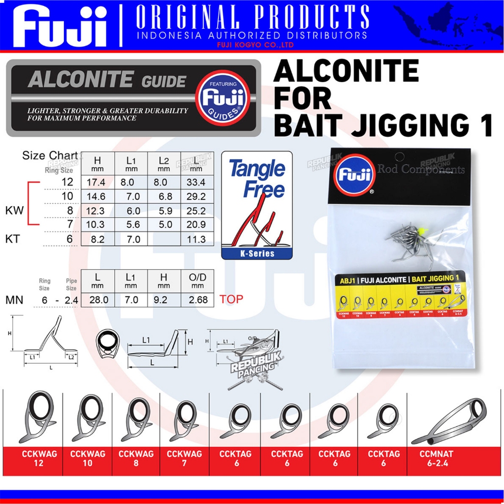 1 Set Ring FUJI ALCONITE for Galatama Casting Jigging | BaitJigging IFT