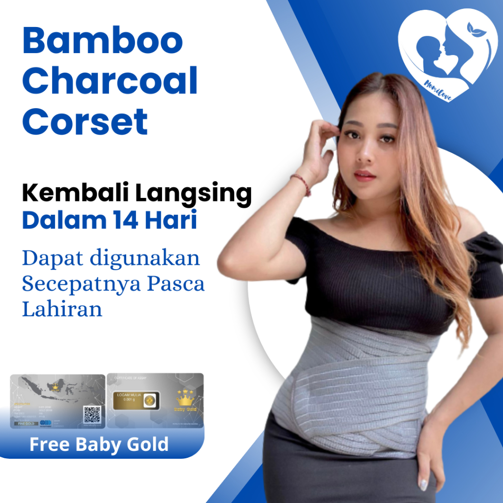 Korset Postpartum Bamboo - Korset Bamboo Pasca Melahirkan BIG SIZE Korset Nano Bamboo Pelangsing Sta