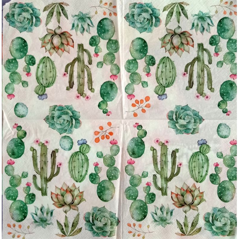 

Tisu decoupage / kertas decoupage kaktus 2