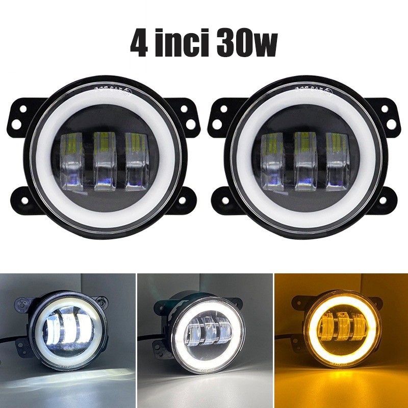 putih kuning lampu Angel Daymaker Fog lamp Fog aye LED lampu