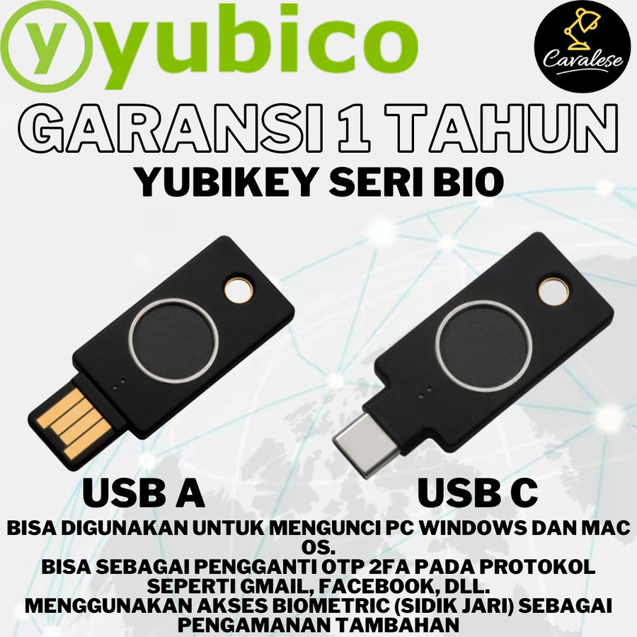 YubiKey Bio Series - FIDO Edition Hardware Security Key FIDO2 Certified Biometric Authentication USB