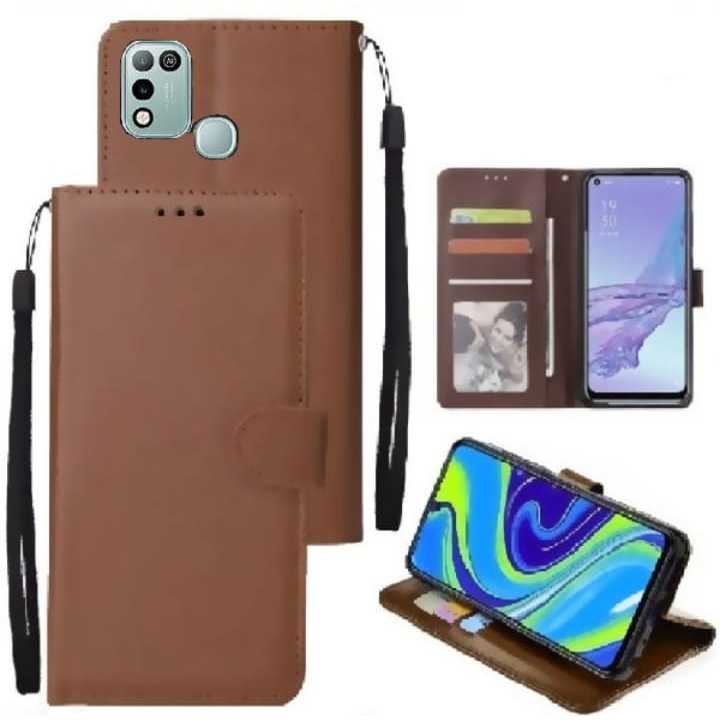 Flip Case ( INFINIX SMART 5 / 6 RAM 3GB / HOT 10 LITE ) Flip Dompet Casing HP Flip Wallet Leather Co