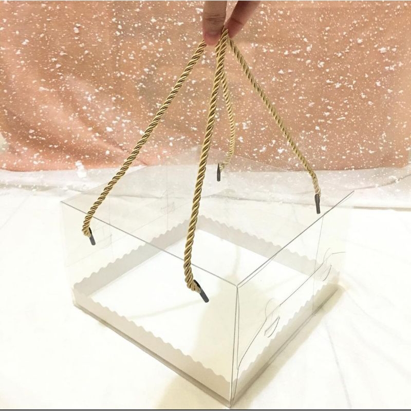 

Box Mika Handle / Box Kue / Box Hampers 20 x 20 x 12cm
