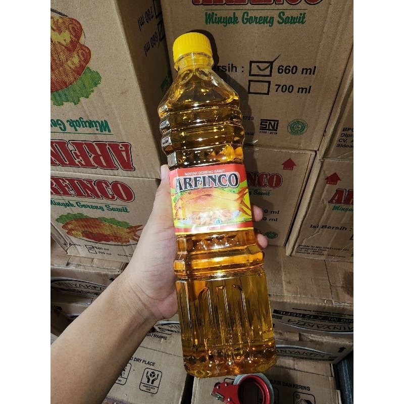 

minyak goreng arfinco botol 660 ml