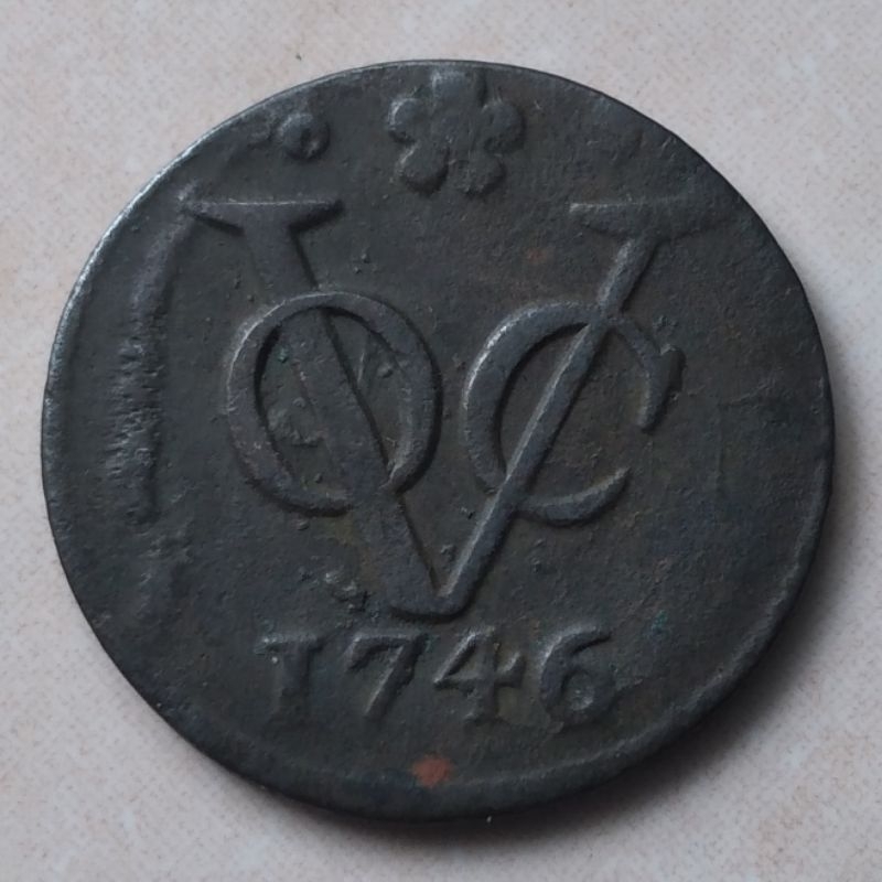 Koin Kuno 1 Doit VOC 1746 Holland Error - YN746