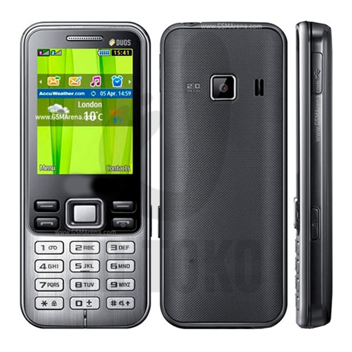 hp GT-C3322 dual-SIM ponsel tombol besar Garansi 1 Bulan