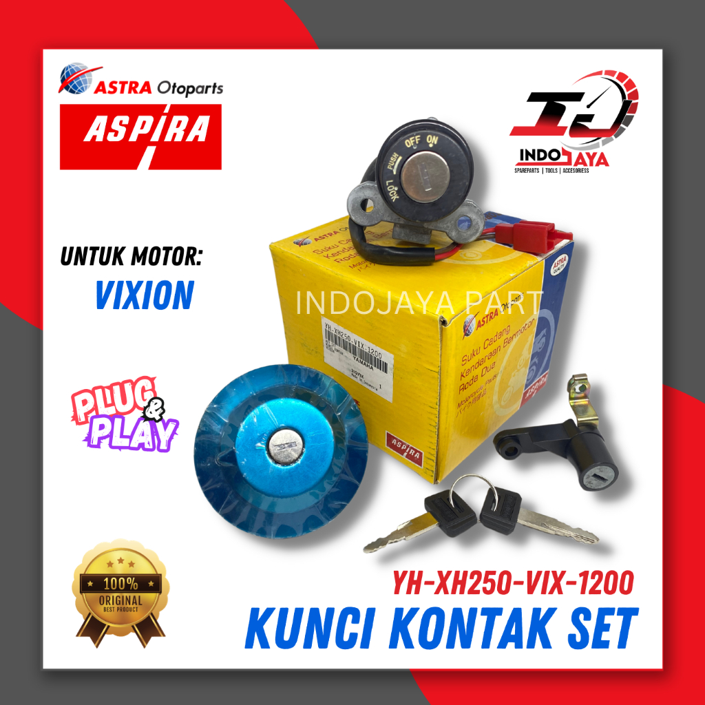 [BAYAR DI TEMPAT] KUNCI KONTAK ASSY ASPIRA VIXION / KUNCI KONTAK SET + JOK + TANGKI BENSIN / PAKET S