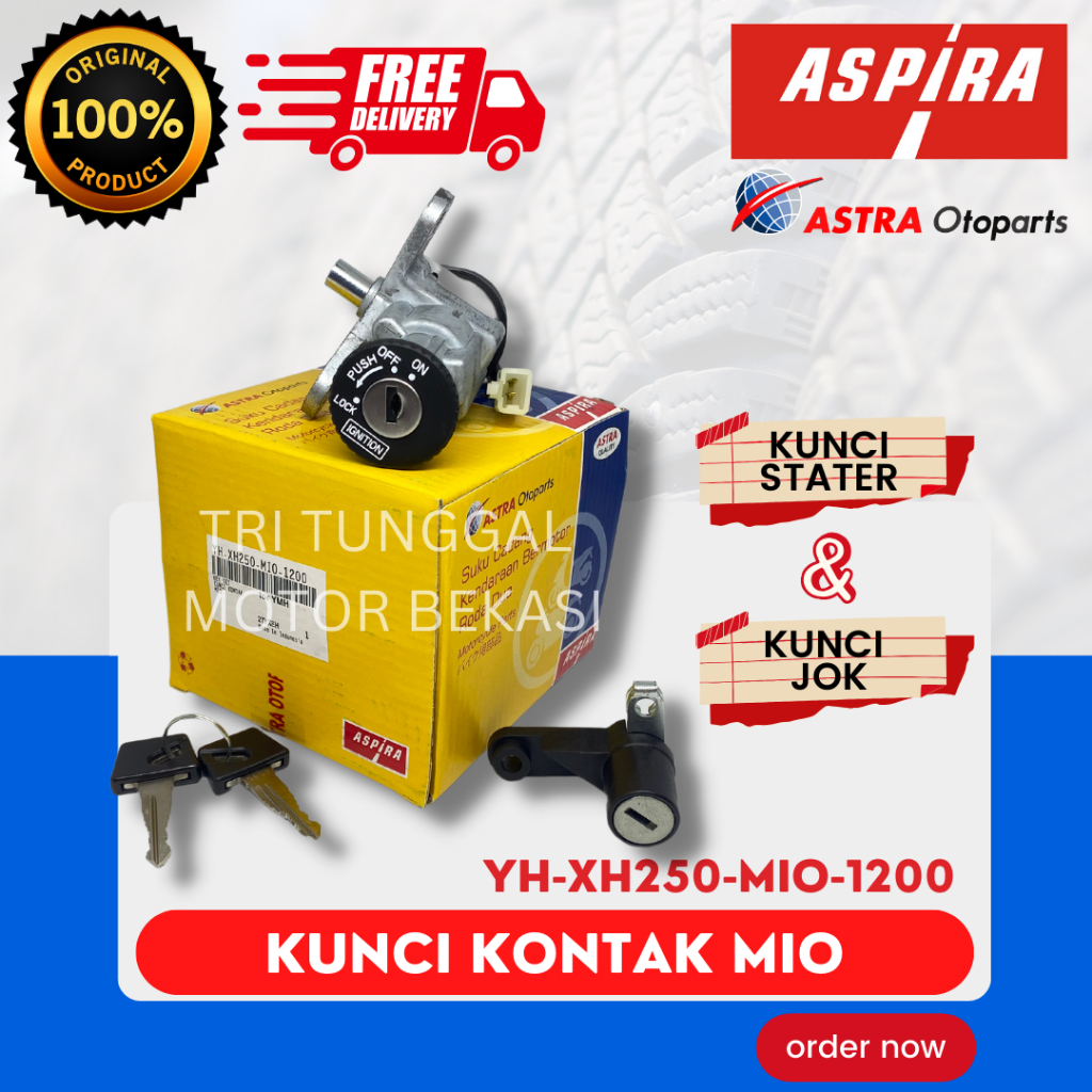 [READY COD] KUNCI KONTAK SET ASPIRA MIO / MIO / KUNCI KONTAK ASSY + JOK / PAKET SET KUNCI KONTAK STA