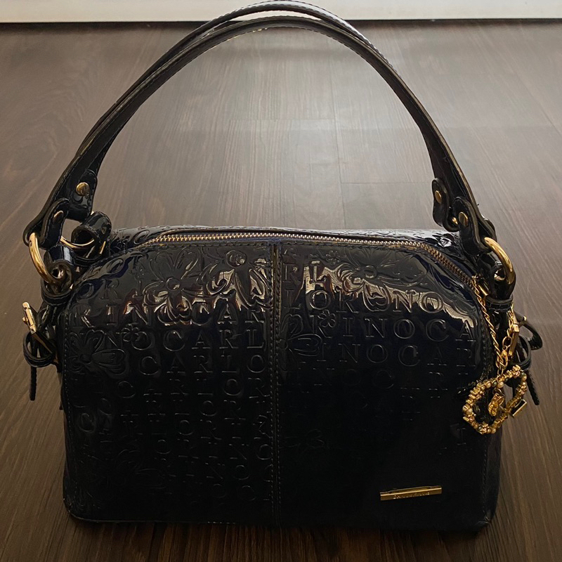 CarloRino Navy leather bag (harga akhir tahun)