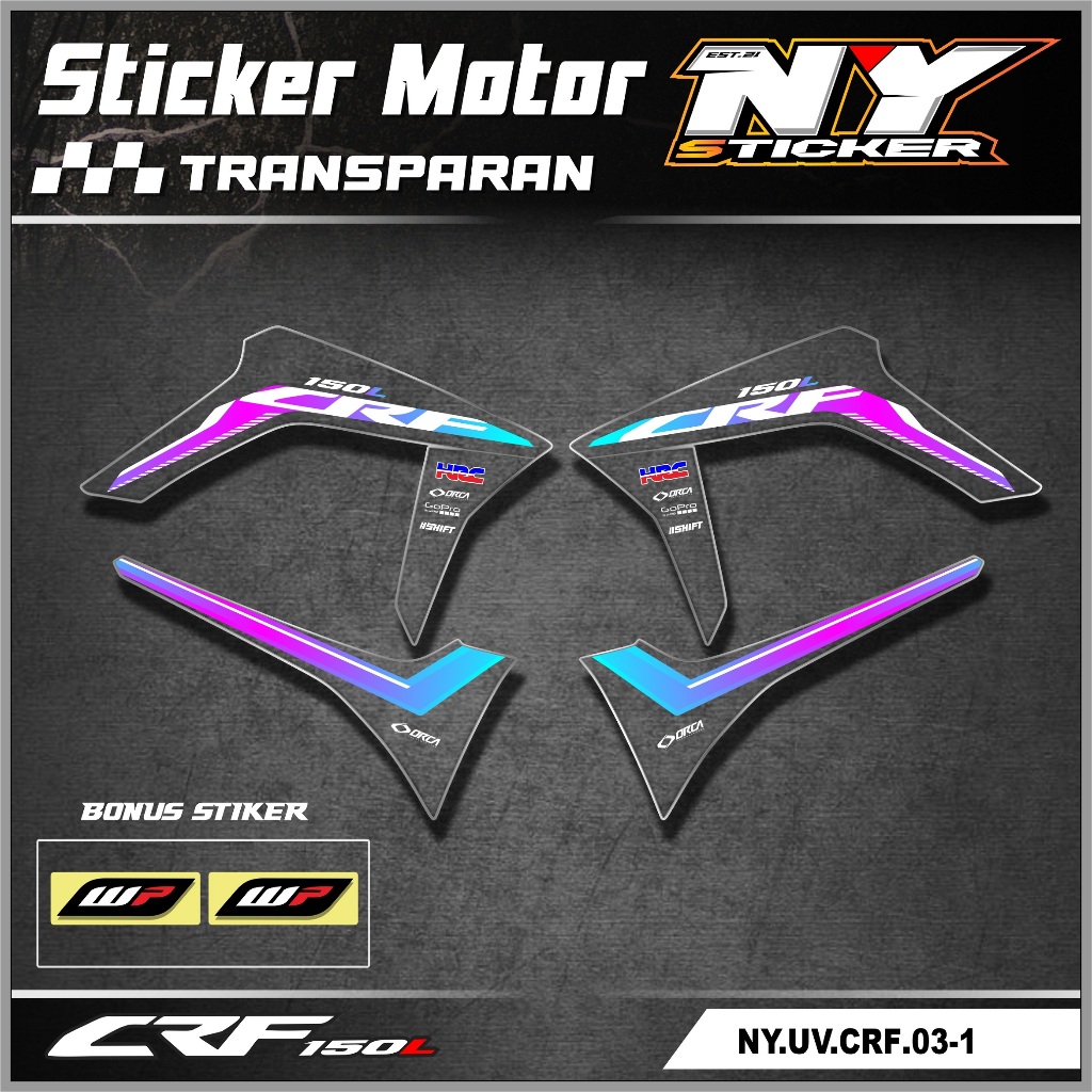 Striping CRF 150L ORI List Stiker Variasi CRF CRF 150L Pola Minimalis 003
