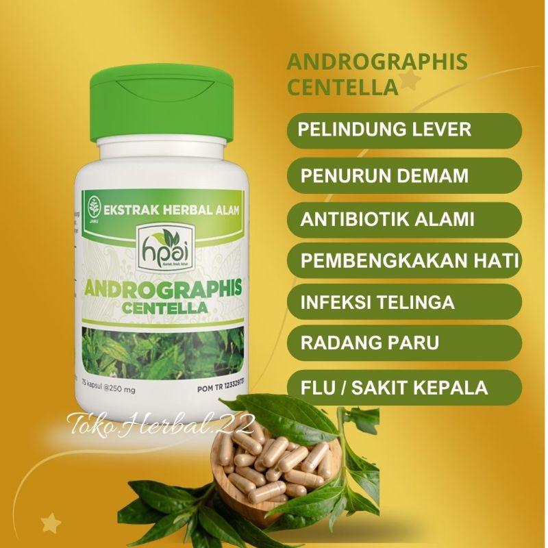 

Andrographis Centella • HNI HPAI • Isi 75 Kapsul • Herbal Antibiotik Alami & Penurun Demam