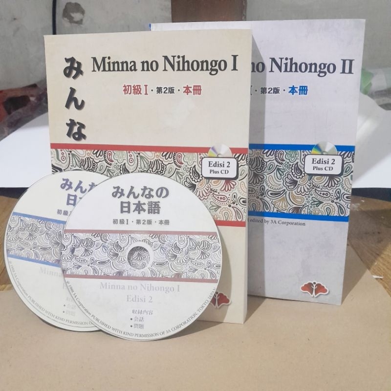 Minna no Nihongo 1&2 (jepang&terjemahan) CD + 4buku