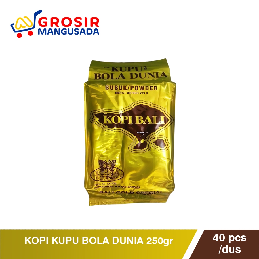 

Kopi Kupu Bola Dunia 250gr Grosir 40pcs Kopi Bali Kupu Bola Dunia