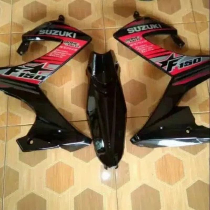 Cover sayap Tebeng sayapan samping plus legcil SUZUKI SATRIA F FU FL FACELIFT NEW 2014 plus sticker 