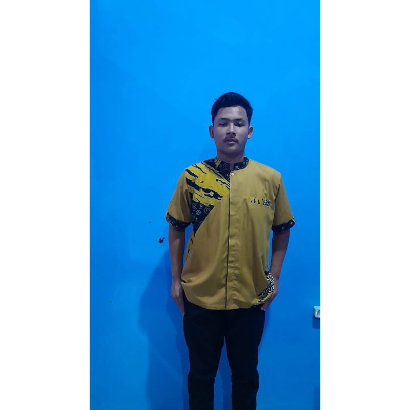 Batik pria katun kemeja lengan pendek